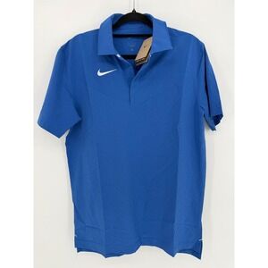 Nike Dri-FIT Golf Polo Shirt Royal Blue Short Sleeve Men's Size M "Move to Zero"